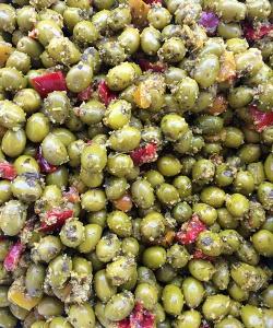 Olives à la poivronade (origine Maroc) - Azur TJ Olives