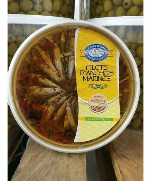 Anchois marinés à la provençal de 1 kg - Azur TJ Olives