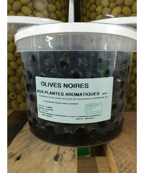 Olives noires aux plantes aromatiques (origine Maroc)