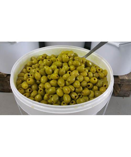 Olives vertes dénoyautées cassées (origine Maroc) - Azur TJ Olives