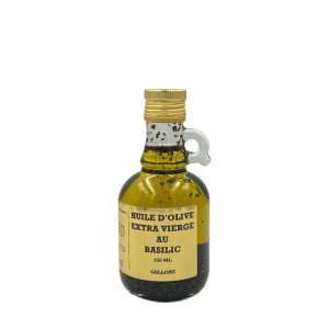 HUILE D’OLIVE EXTRA VIERGE aux BASILIC 250Ml (GALLONE)