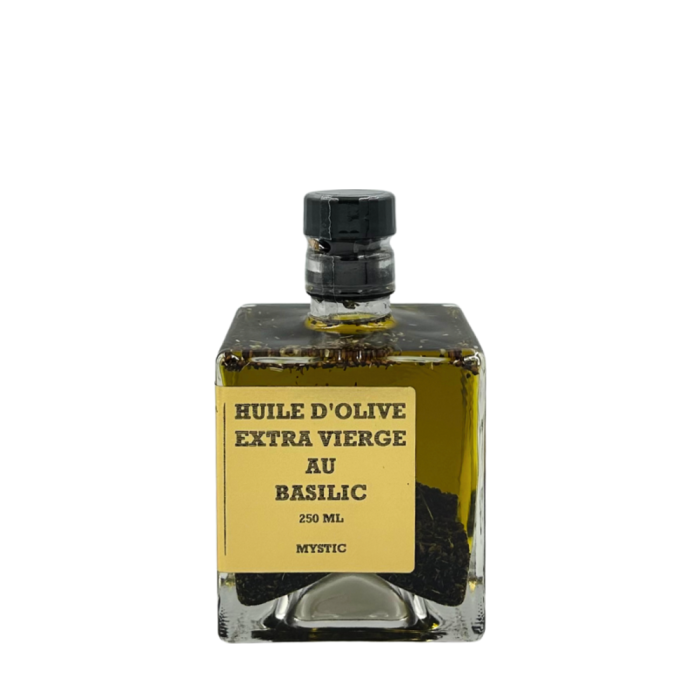 HUILE D’OLIVE EXTRA VIERGE aux BASILIC 250Ml (MYSTIC)