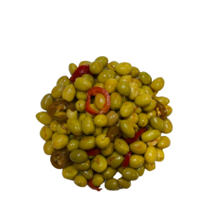 OLIVES VERTES CASSÉES PIMENTÉES 26/29 2,5KG