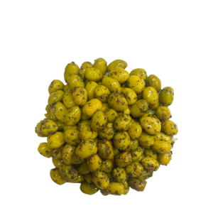 OLIVES VERTES CASSÉES AIL BASILIC 19/21 10KG