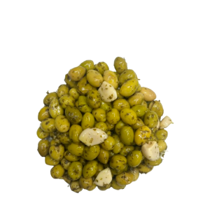 OLIVES VERTES CASSÉES AIL PERSIL 19/21 10KG