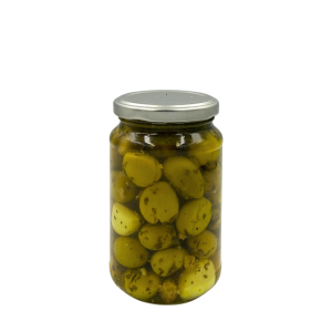 OLIVES CASSEES VERTES AIL ET PERSIL 210G