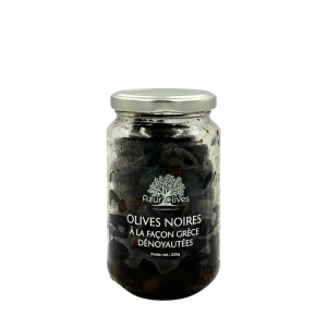 OLIVES NOIRES FACON GRECE DENOYAUTEES 220G