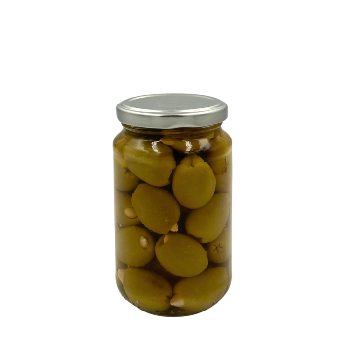 Verrine-olives-farcies-amande-uniforme HALKIDIKI DENOYAUTEES FARCIES AMANDE 200G